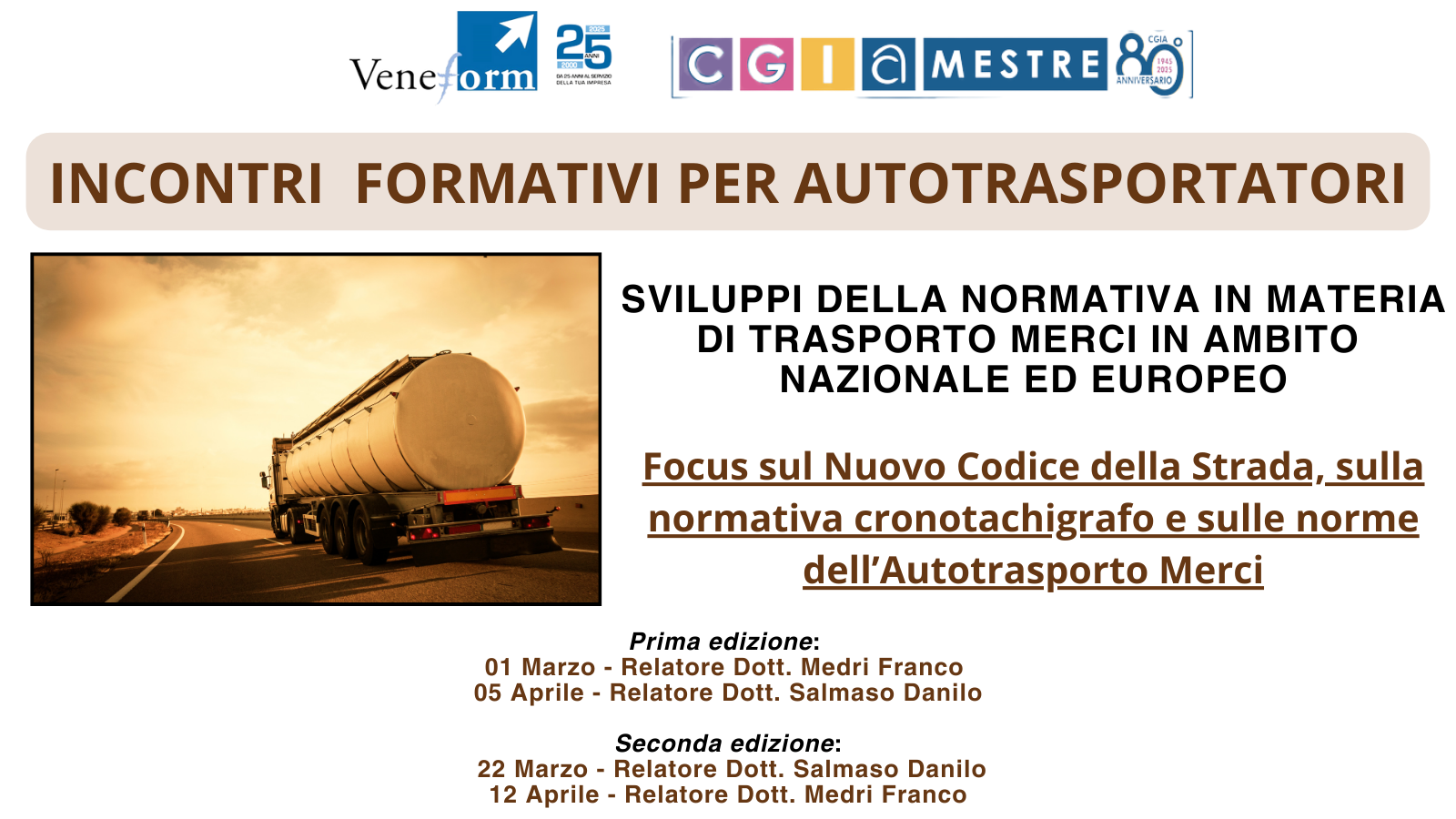 INCONTRI FORMATIVI PER AUTOTRASPORTATORI